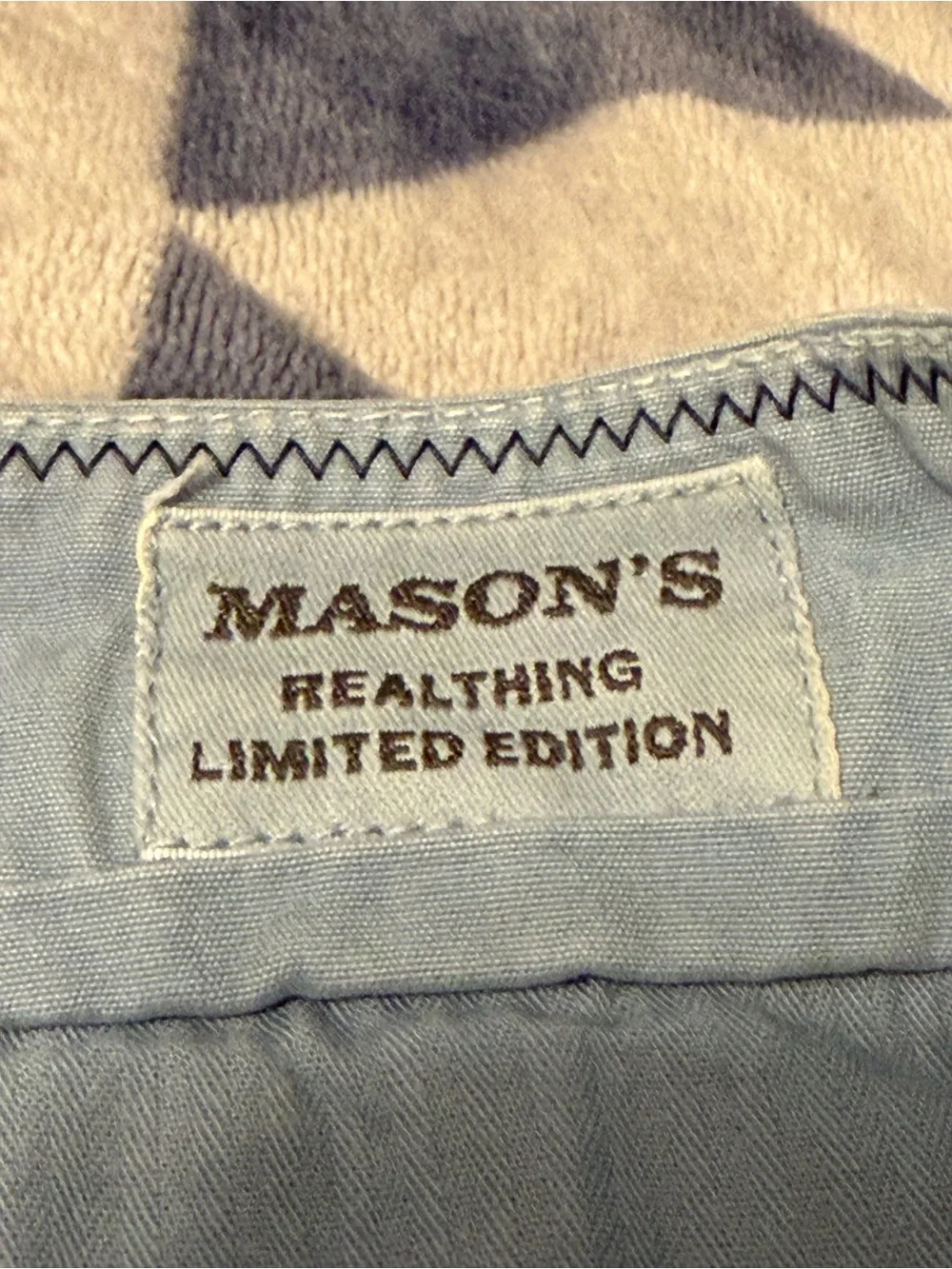 Mason Light Blue Flat Front Cotton Shorts